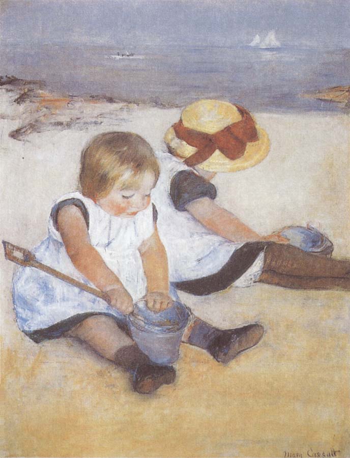 Mary Cassatt Two Children on the Beach